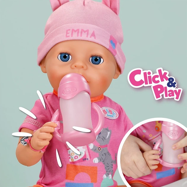 Лялька BABY born Click and Play Емма 43 см з аксесуарами та рухомими ручками - зображення 5