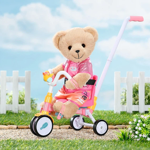 Триколісний велосипед для ляльки Baby Born Пригоди з Бертою, ремінь безпеки і сигнал - Фото 8 Триколісний велосипед для ляльки Baby Born Пригоди з Бертою, ремінь безпеки і сигнал - зображення 8