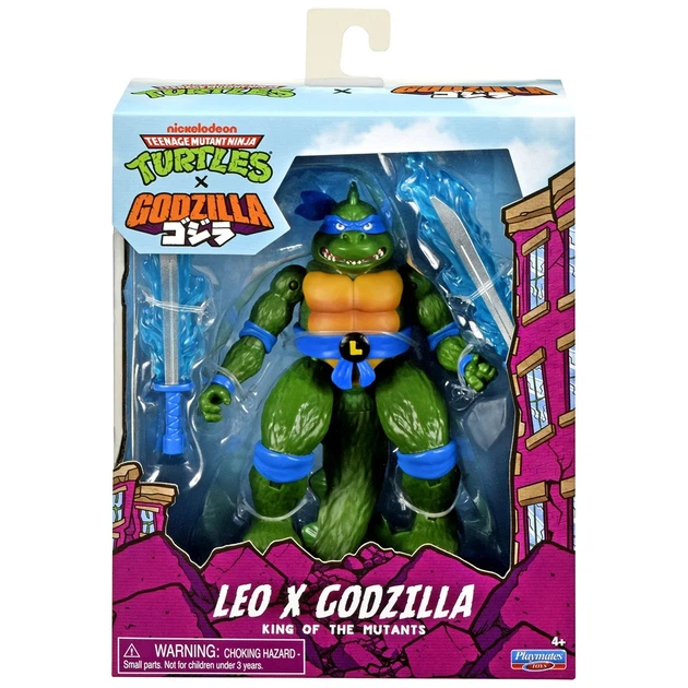 Фігурка TMNT x Godzilla Лео в образі Ґодзілли рухома з катанами - Фото 1 Фігурка TMNT x Godzilla Лео в образі Ґодзілли рухома з катанами - зображення 1
