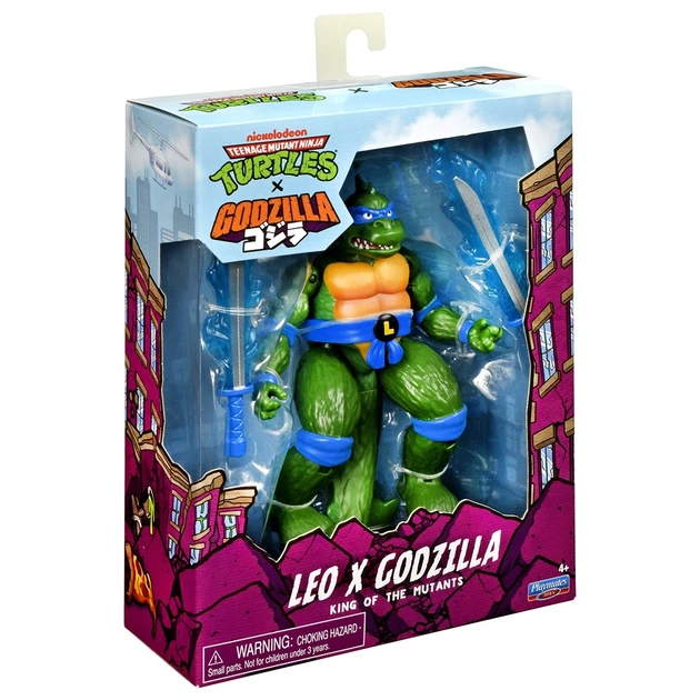 Фігурка TMNT x Godzilla Лео в образі Ґодзілли рухома з катанами - Фото 6 Фігурка TMNT x Godzilla Лео в образі Ґодзілли рухома з катанами - зображення 6