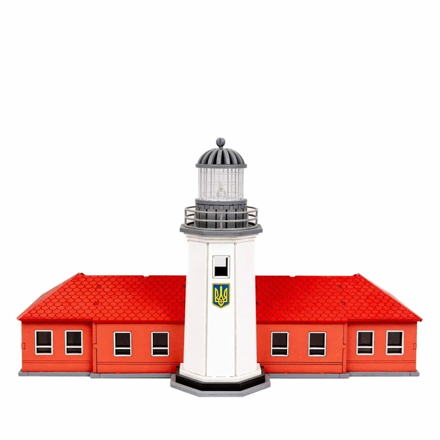 Збірна дерев'яна модель Lighthouse Маяк на острові Зміїний з прибудовою Україна - зображення 4