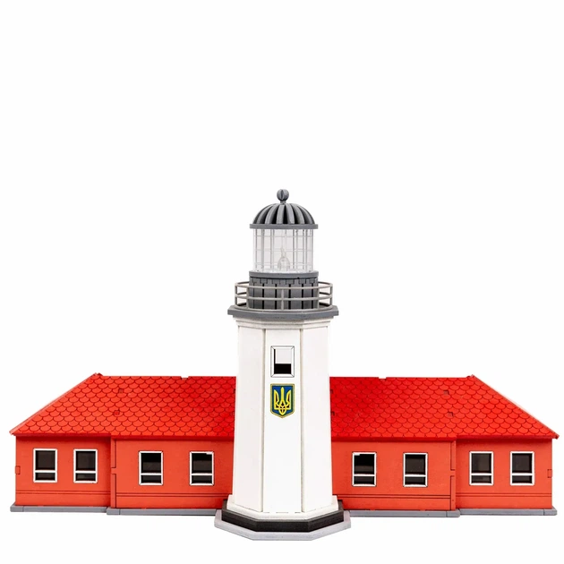 Збірна дерев'яна модель Lighthouse Маяк на острові Зміїний з прибудовою Україна - зображення 7