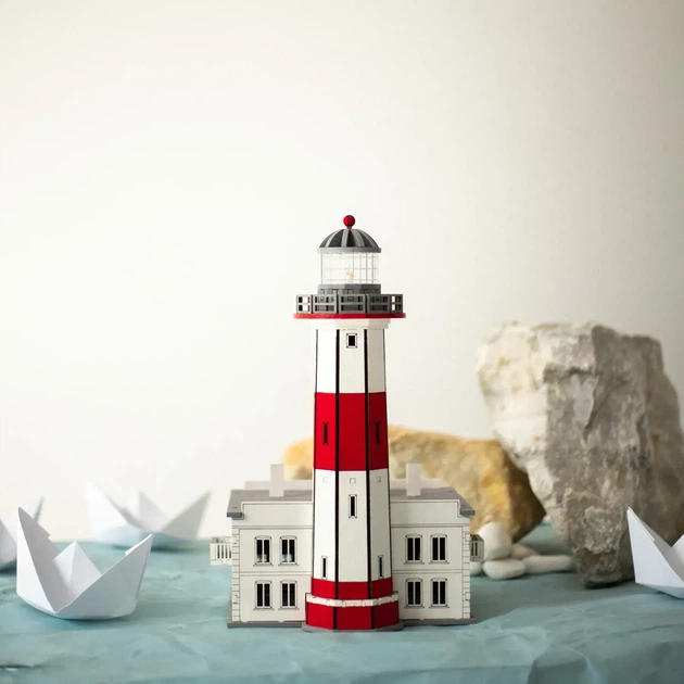 Збірна дерев'яна модель Lighthouse Нижній Бердянський маяк Україна - зображення 11
