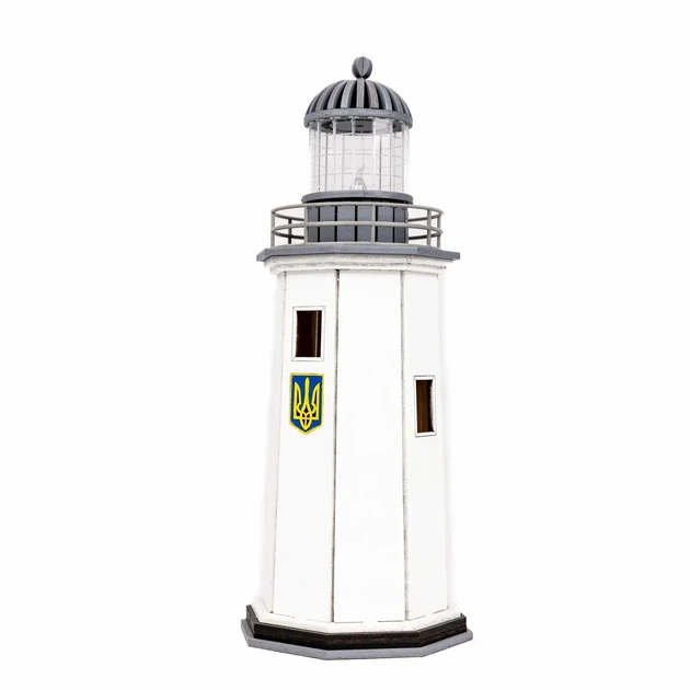 Збірна дерев'яна модель Lighthouse Маяк на острові Зміїний Україна - зображення 6