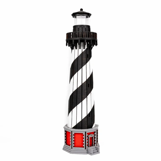 Збірна дерев'яна модель Lighthouse Маяк на мисі Гаттерас США - зображення 6