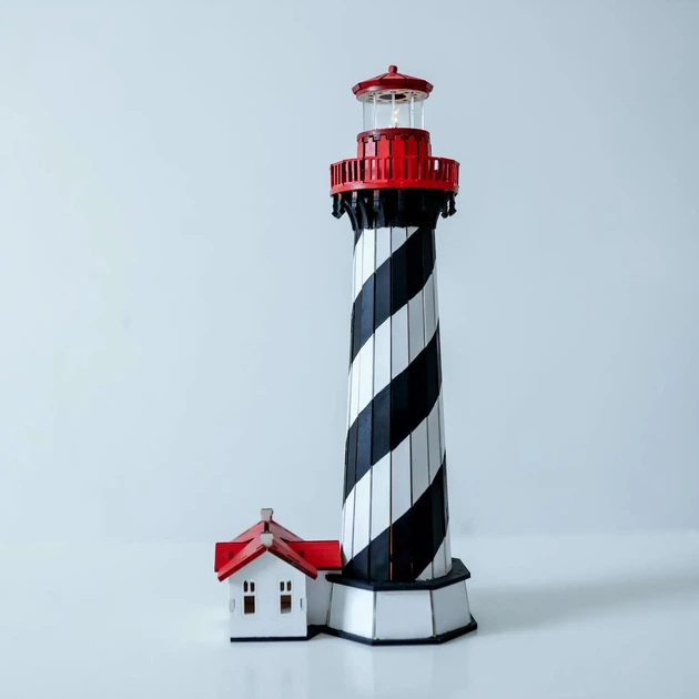 Збірна дерев'яна модель Lighthouse Маяк Сент Огастін Флорида США - зображення 8