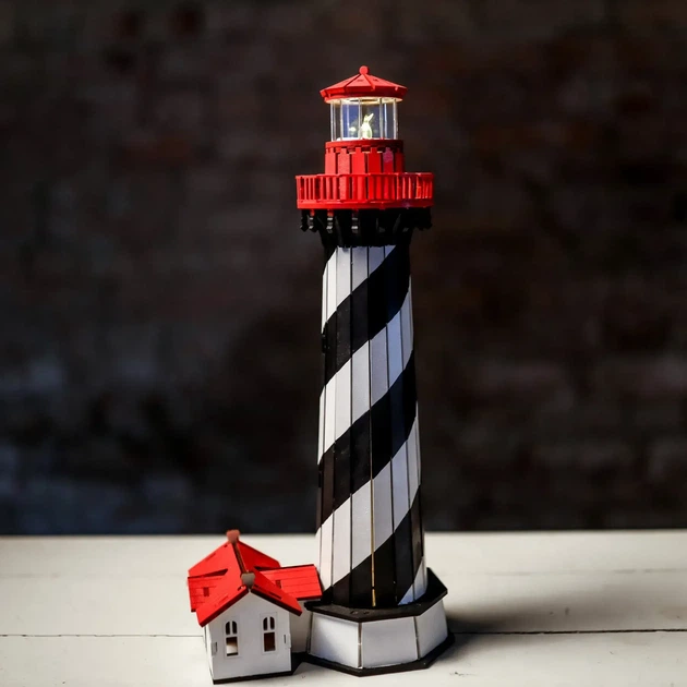 Збірна дерев'яна модель Lighthouse Маяк Сент Огастін Флорида США - зображення 13