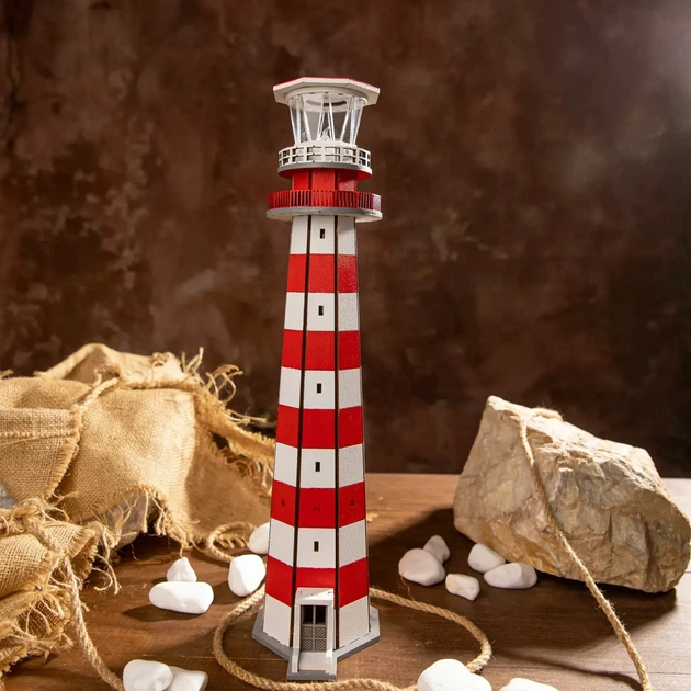 Збірна дерев'яна модель Lighthouse Євпаторійський маяк Україна Крим - зображення 8
