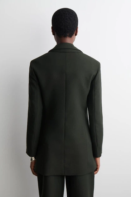 Блейзер жіночий COS longline wool-blend blazer 1298608001 Eur 40 Зелений - зображення 4