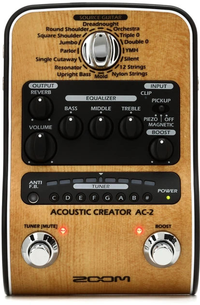 Підсилювач для акустичної гітари Zoom AC-2 Acoustic Creator - изображение 2