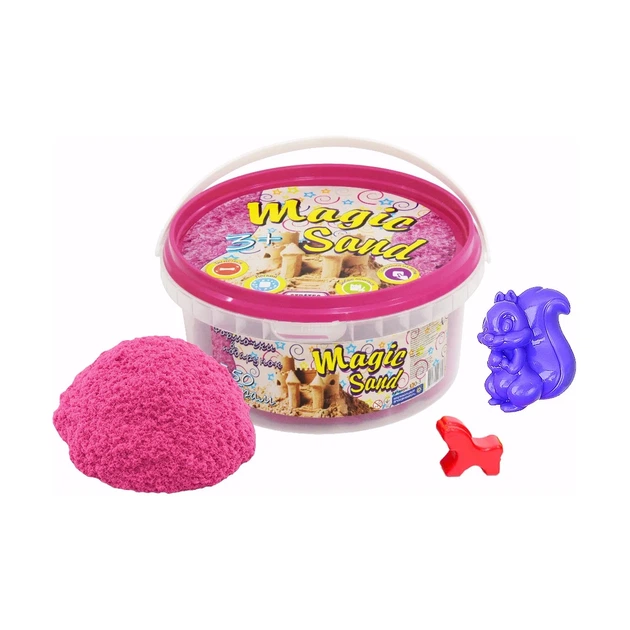 Кинетический песок Strateg Magic Sand розовый 350 г в ведёрке с 2 формочками 3+ - Фото 1 Кинетический песок Strateg Magic Sand розовый 350 г в ведёрке с 2 формочками 3+ - изображение 1