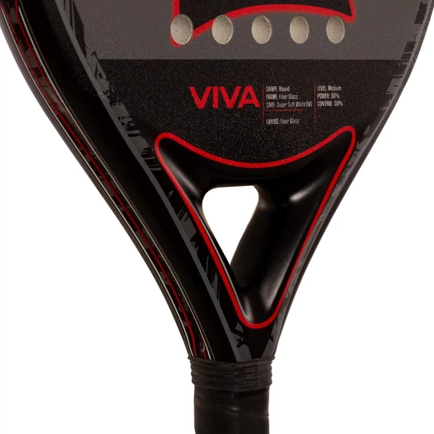 Ракетка для падела Black Crown Viva Dark Grey/Red (1114-A006023) - изображение 3
