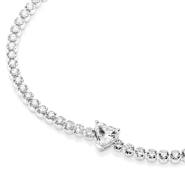 Браслет Pandora "Блестящее паве" (Silver-White) - изображение 4