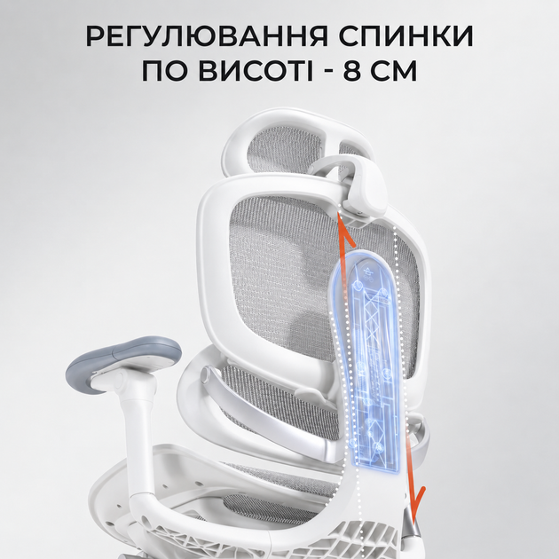 Кресло офисное Sihoo DORO C300 LITE V2 White (C300-LITE-V2-B102) - изображение 16