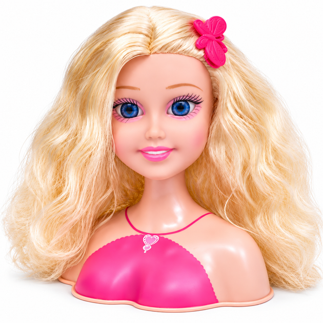 Лялька голова манекен для зачісок і макіяжу дитячий Limo toy B229-E манікен голова ляльки (7268) - Фото 2 Лялька голова манекен для зачісок і макіяжу дитячий Limo toy B229-E манікен голова ляльки (7268) - зображення 2