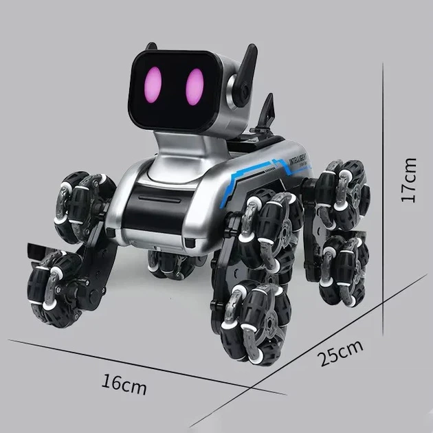 Радиоуправляемый робот-пес Digital Stunt Robot Dog с LED-глазами и музыкой - изображение 6