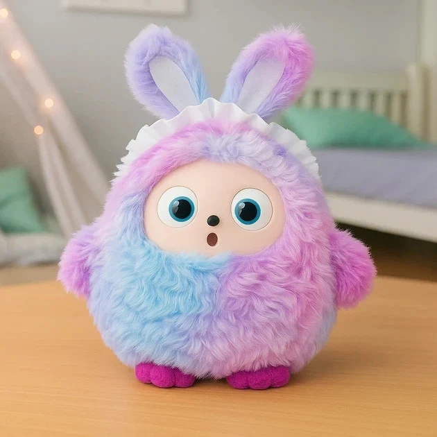 Интерактивная плюшевая игрушка Digital Ledodo фиолетовая с LED-глазами - изображение 6