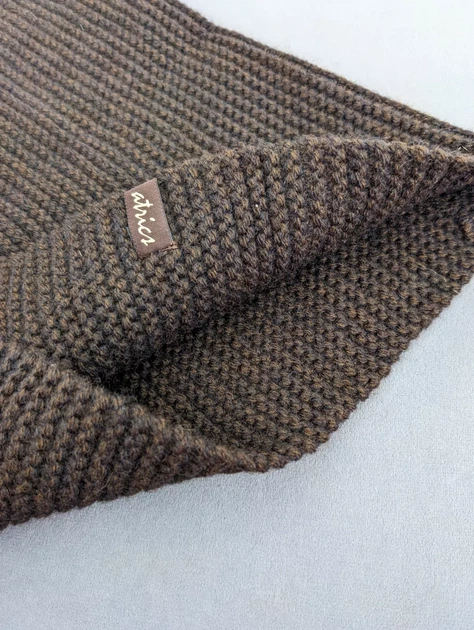 Жіночий теплий в'язаний снуд баф Classic Knit INNOE 950642-1 Шоколадний - изображение 4
