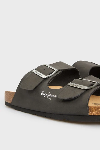 Чоловічі чорні слайдери DOUBLE VELOUR Pepe Jeans 45 PMS80003 - изображение 2