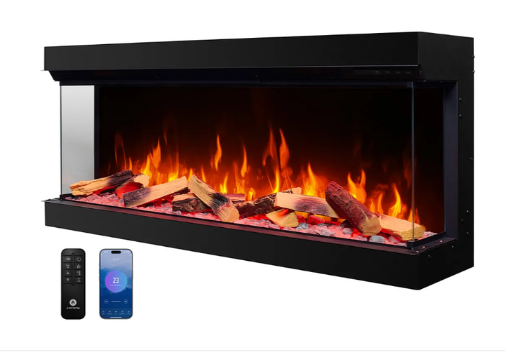 Трехсторонний электрокамин ArtiFlame AF50TS - 125 см, 3D-эффект пламени, LED-подсветка, обогрев и Wi-Fi - изображение 3