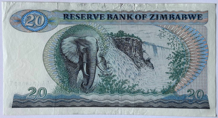 20 Доларів Dollars 1980-1994 рік Банкнота Зімбабве Африка P-4 - Фото 2 20 Доларів Dollars 1980-1994 рік Банкнота Зімбабве Африка P-4 - изображение 2