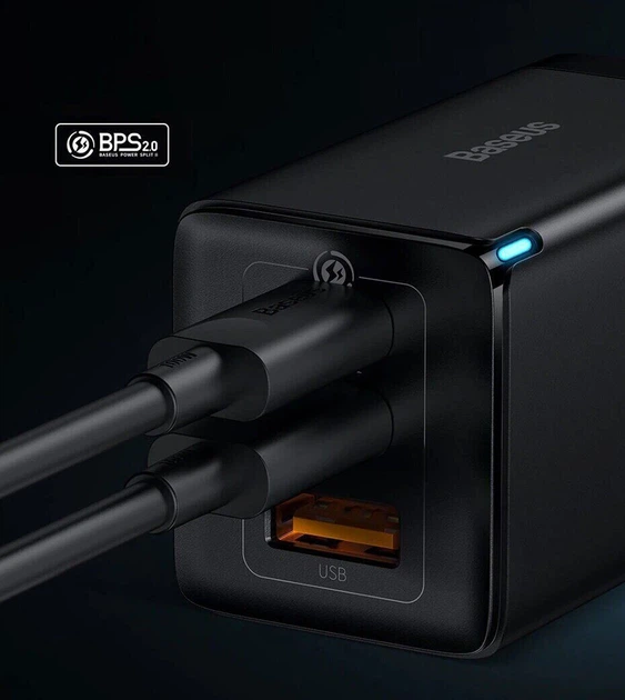 Сетевое зарядное устройство для Baseus GaN5 Pro Fast Charger 65W черный (CCGP120201) - Фото 7 Сетевое зарядное устройство для Baseus GaN5 Pro Fast Charger 65W черный (CCGP120201) - изображение 7