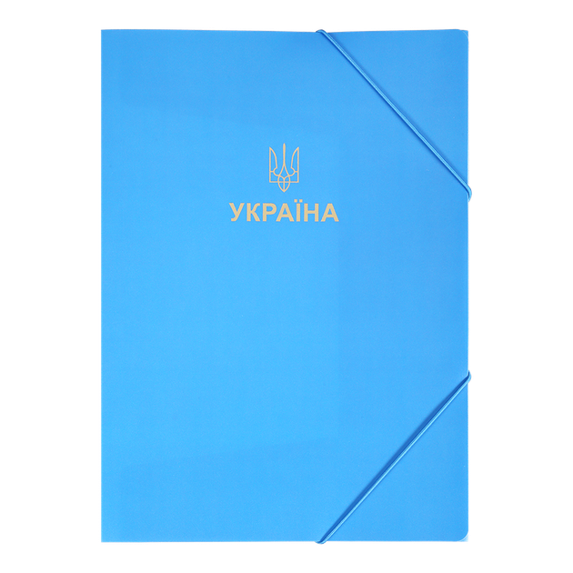 Папка на гумці А4 BM.3972-14 UKRAINE блакитна (12/180) - Фото 1 Папка на гумці А4 BM.3972-14 UKRAINE блакитна (12/180) - изображение 1