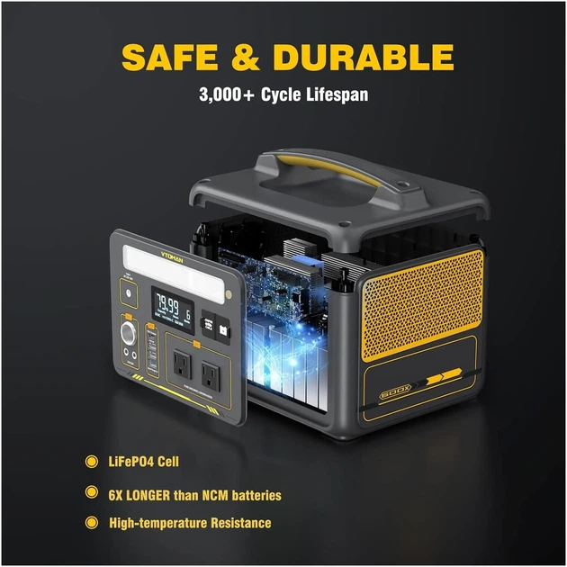 Зарядна станція Vtoman Jump 600X PB-20 600W 299Wh (Jump 600X) - Фото 6 Зарядна станція Vtoman Jump 600X PB-20 600W 299Wh (Jump 600X) - зображення 6