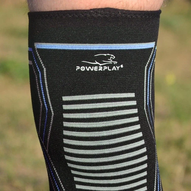 Наколенники Active Point хлопок S/M черные синие - изображение 6