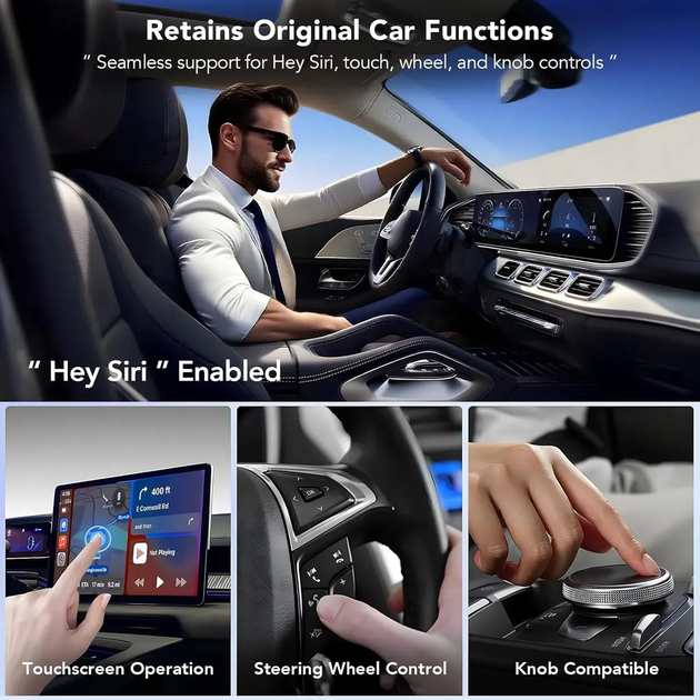 Беспроводной адаптер CarPlay для iPhone Airline USB/Type-C | Wireless Apple CarPlay адаптер для автомобиля - изображение 5