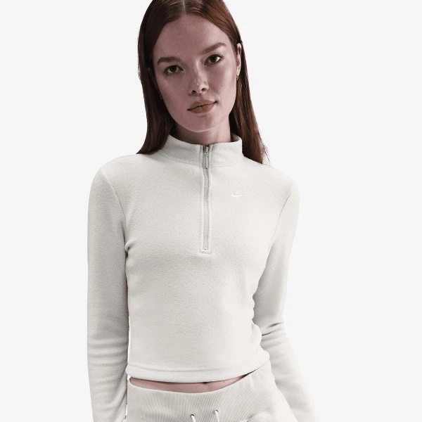 Свитшот женский Nike Sportswear Phoenix Plush Slim Long-Sleeve Cosy Fleece 1/2-Zip Top S FV8028-072 - изображение 3