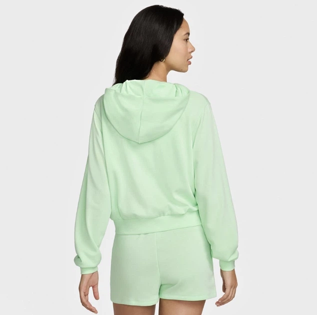Толстовка жіноча Nike W Nsw Chll Ft Fz Hdy S Зелена FN2415-376 - зображення 3