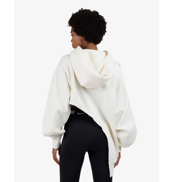 Худи женское Nike Nsw Tech Fleece Asymmetrical Fleece Hoodie FN7123-110 L Бежевое - изображение 4