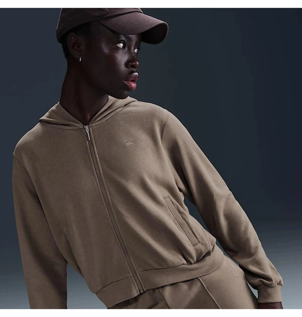 Толстовка жіноча Nike Nsw Chll Ft Fz Hdy Brown XS Коричнева FN2415-233 - зображення 3