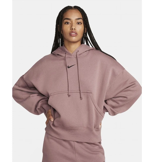 Худи женское Nike Sportswear Phoenix Fleece Over-Oversized Pullover Hoodie DQ5858-208 XS Бордовое - Фото 3 Худи женское Nike Sportswear Phoenix Fleece Over-Oversized Pullover Hoodie DQ5858-208 XS Бордовое - изображение 3