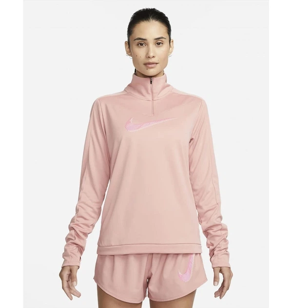 Спортивна кофта жіноча Nike Womens Swoosh Half Zip Pacer Top M Рожева FB4687-618 - зображення 2