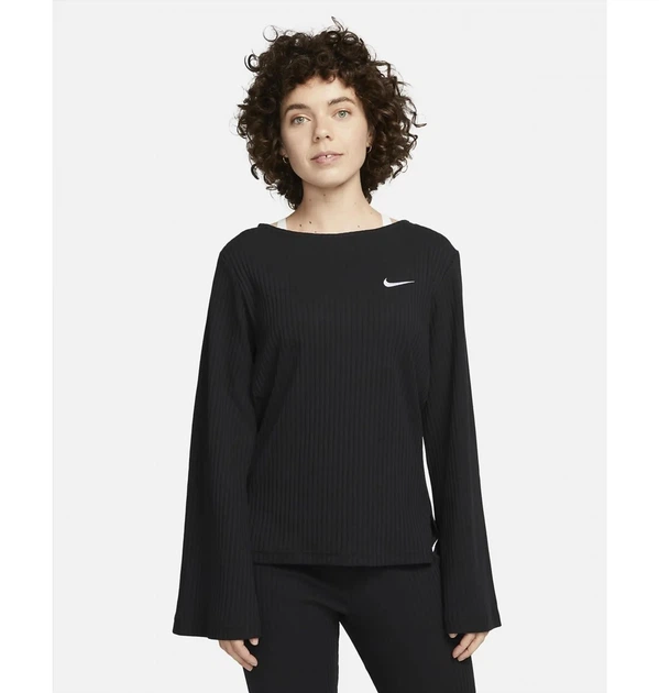 Лонгслив женский Nike Sportswear M Черный DV7866-010 - Фото 2 Лонгслив женский Nike Sportswear M Черный DV7866-010 - изображение 2