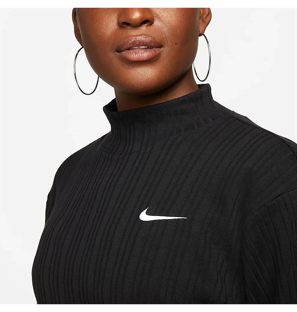Спортивная кофта женская Nike Sportswear Ribbed Jersey Black S Черная DM6399-010 - Фото 3 Спортивная кофта женская Nike Sportswear Ribbed Jersey Black S Черная DM6399-010 - изображение 3