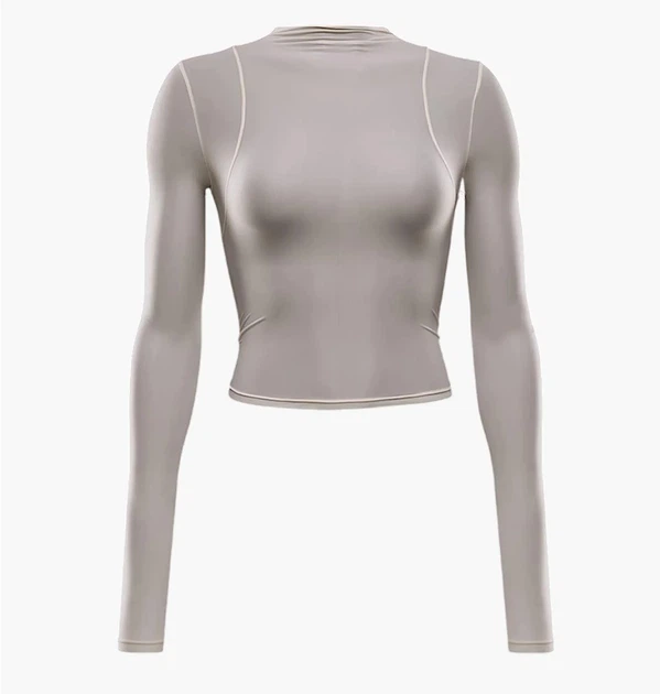 Спортивна кофта жіноча Nike Zenvy Sheer Grey M Сіра FV7915-104 - Фото 6 Спортивна кофта жіноча Nike Zenvy Sheer Grey M Сіра FV7915-104 - зображення 6