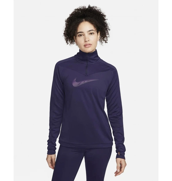 Спортивна кофта жіноча Nike Dri-Fit Swoosh S Фіолетова FB4687-555 - зображення 2