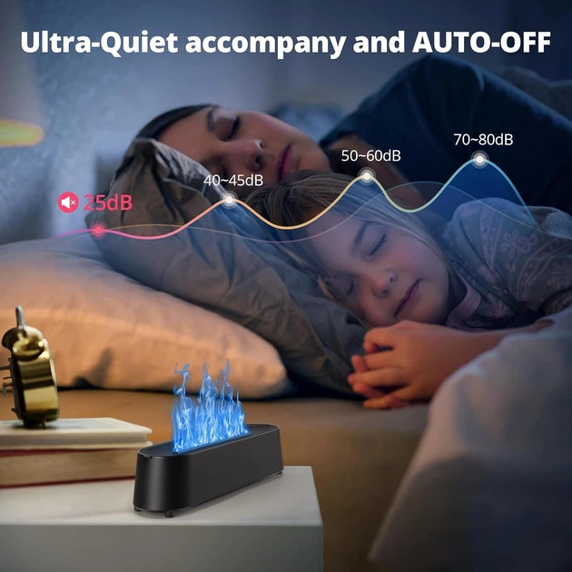 Аромадифузор зволожувач Flame Diffuser Humidifier 200 мл з LED-підсвіткою Портативний з ефектом полум’я та пультом керування - зображення 10
