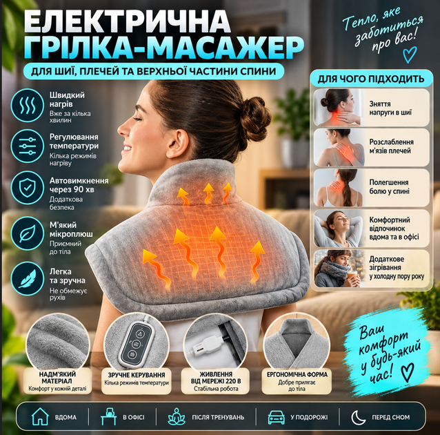 Універсальна Електрична грілка Heating Pad - зображення 2