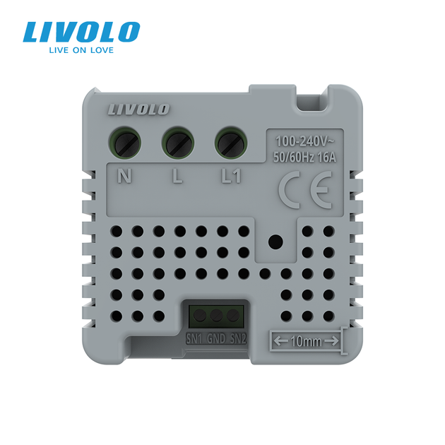 Умный терморегулятор LIVOLO EC с сухим контактом для котла и водяного теплого пола, серый, управление со смартфона, модуль без рамки - Фото 4 Умный терморегулятор LIVOLO EC с сухим контактом для котла и водяного теплого пола, серый, управление со смартфона, модуль без рамки - изображение 4