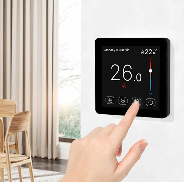 Кольоровий Wi-Fi регулятор до теплої підлоги 4HEAT Premium CS08 | Сенсорний TFT-дисплей 4-дюйма - зображення 2