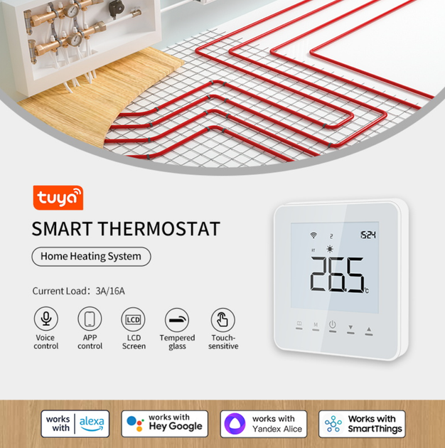 WiFi терморегулятор для теплого пола 4HEAT AE-3D.WF White - изображение 5