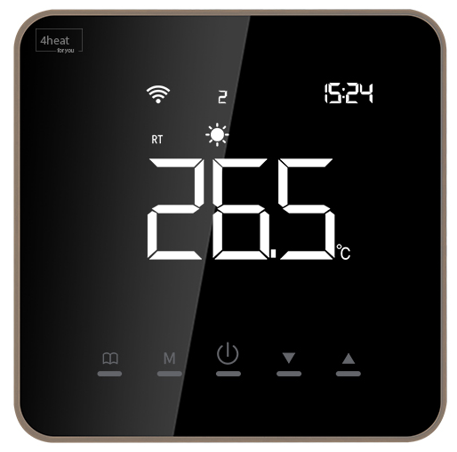 WiFi терморегулятор теплого пола 4HEAT AE3DG.WF | Золото - изображение 2
