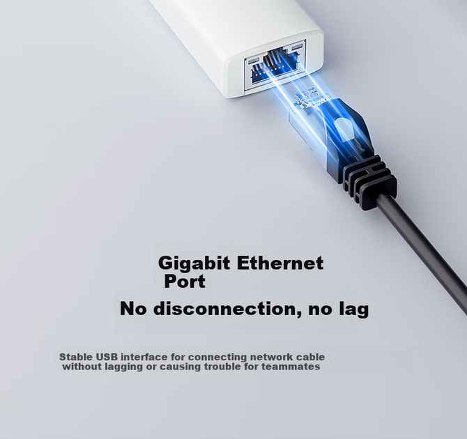 Мережевий адаптер HP DHC-CT101C / USB 3.0 / Gigabit Ethernet / Black - зображення 2