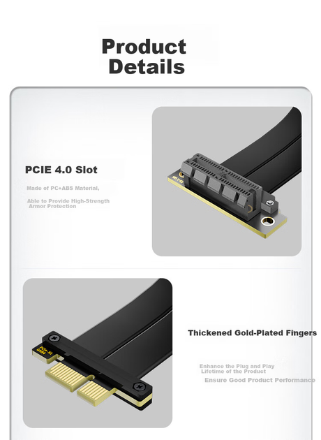 Кабель-подовжувач MOGE MC489120 PCI-E 4.0 20 см - зображення 3