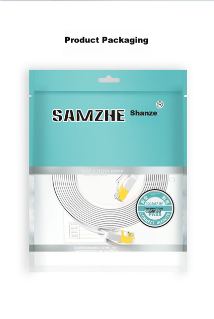 Патч-корд SAMZHE Cat 7 плоский екранований 10 Гбіт/с 20 м Білий (CAT-720A) - Фото 11 Патч-корд SAMZHE Cat 7 плоский екранований 10 Гбіт/с 20 м Білий (CAT-720A) - зображення 11