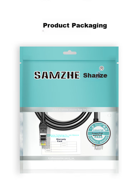 Патч-корд SAMZHE GD6A300 Cat 6a 10 Гбіт/с чиста мідь 30 м - Фото 6 Патч-корд SAMZHE GD6A300 Cat 6a 10 Гбіт/с чиста мідь 30 м - зображення 6